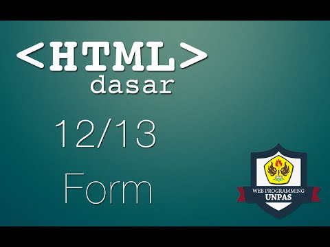 HTML Dasar Form 12 13