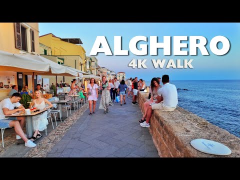 Sardinia's Hidden Gem | Virtual Walking Tour of Alghero Old Town [4K]