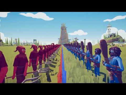 100 FARMERS vs 100 CLUBBERS (Totally Accurate Battle Simulator - TABS)