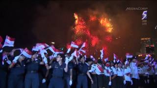 [1080p HD] National Day Parade 2014 - National Anthem - Fireworks(End)