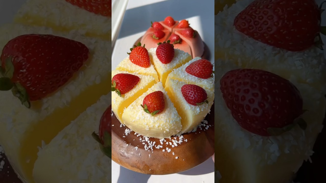 Use a water bottle to make Strawberry Milk Cake 🍰