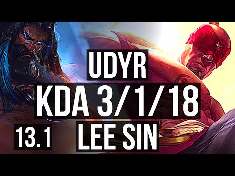 UDYR vs LEE SIN (JNG) | 3/1/18, 72% winrate | EUW Master | 13.1