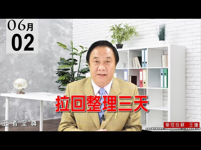 20210602《拉回整理三天》今天大盤拉回，可説是技術性拉回。 #王曈 #王者至尊