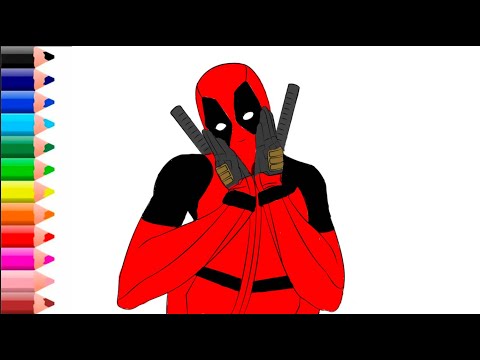 How to color Deadpool? || Deadpool coloring pages