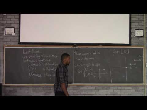 Math 201 Lecture 7 - The Intermediate Value Theorem; the Precise defn of a Limit