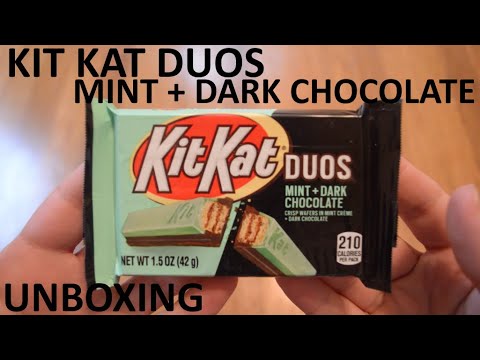 Unboxing Kit Kat Duos Mint + Dark Chocolate