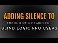 Four steps to Add Silence TO The End Of A Region In Logic Pro With VoiceOver