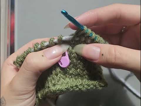 Knooking tutorial - M1 Increase