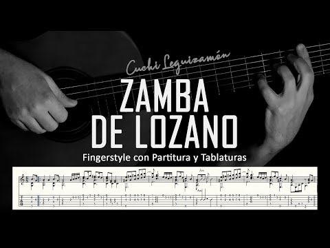 Zamba de Lozano ▶ Guitarra solista fingerstyle + partitura/tablatura