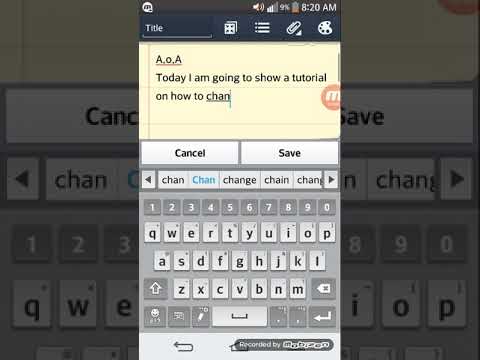 Change keyboard theme of LG Mobile