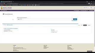 How to Find Course Reserves