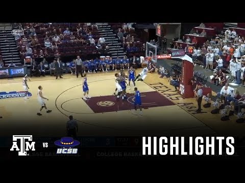 Men's Basketball: Highlights | Texas A&M 84, UCSB 65