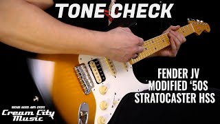 Video thumbnail for TONE CHECK: Fender JV Modified '50s Stratocaster HSS Demo by Cream City Music