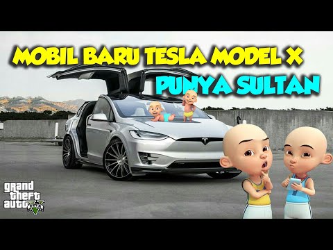 Sultan Upin Ipin Junior Rides a TESLA MODEL X Very Fast - GTA V Upin Ipin Latest Episode 692