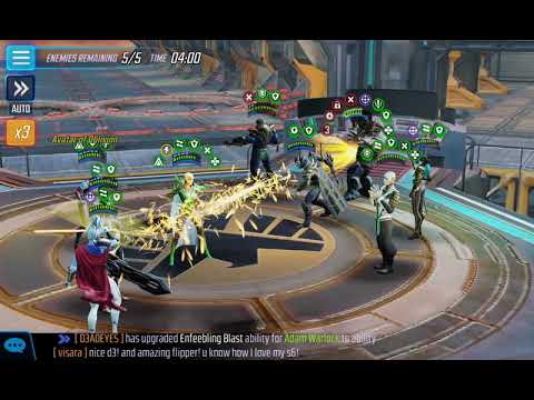 Infinity Watch punch up 160% in war! warlock had no t4's! MSF Marvel Strike Force