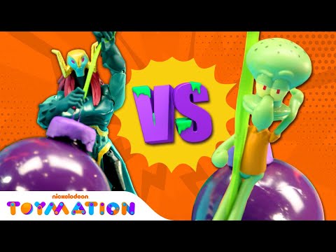 Squidward vs. Baron Draxum in a SMASHING Competition! | Nickelodeon Versus #5 | Toymation Games