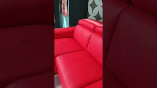 Divano in Vera pelle con chaise longue