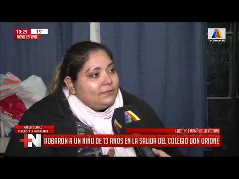 Le robaron a un niño de 13 añosa la salida del colegio Don Orione
