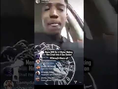 Memo 600 On Lil Mister Making Him Crash Into A Gas Station #rap #memo600 #chiraq
