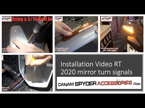 Installation 2020 and up RT series Can Am Spyder - Mirror turn signals and running lights - SC41206A