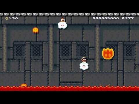 Super Mario Maker Levels: "Red Hot Cloud Rides"