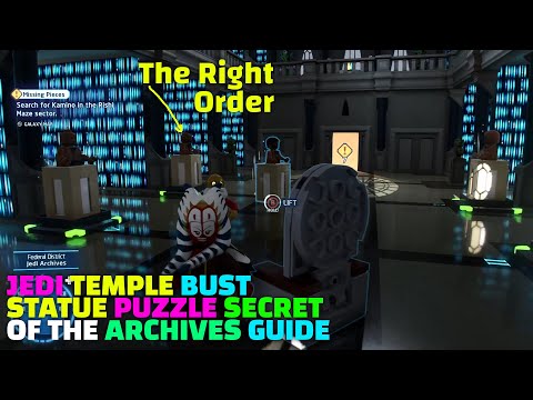 Jedi Temple Bust Statue Puzzle Secret Of The Archives Guide - LEGO Star Wars Skywalker Saga