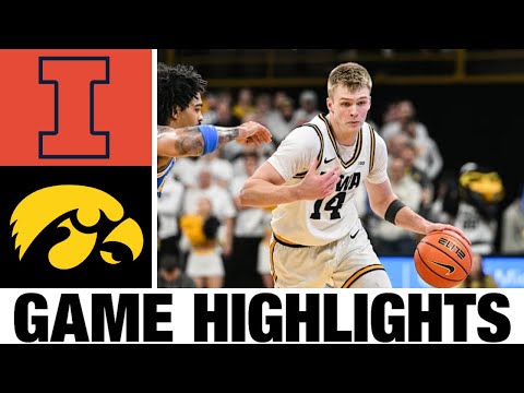 #16 Illinois vs #19 Iowa Highlights | Men's Basketball | College Basketball 2025