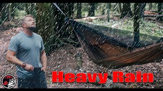 A Storm Hits Hard! - Camping in a Heavy Rain Assault - ASMR Camping Adventure