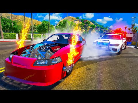 Robbing Banks With 4700hp Drag Cars in GTA 5 RP