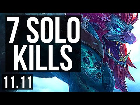 TRUNDLE vs IRELIA (TOP) (DEFEAT) | Rank 5 Trundle, 7 solo kills | NA Grandmaster | v11.11