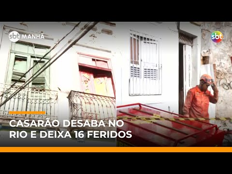 Casarão desaba no Rio de Janeiro e 16 são resgatados dos escombros | #SBTManhã