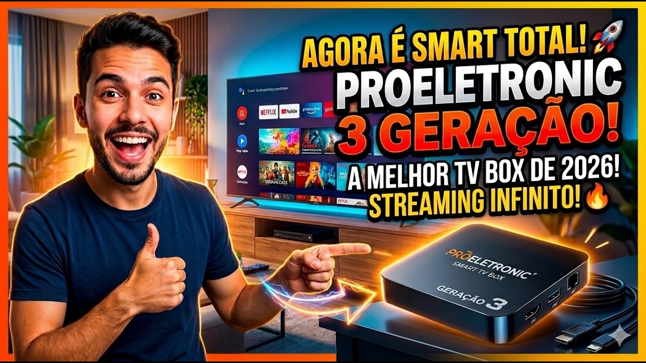 Miniatura da avaliação em vídeo de Streaming Box Proeletronic SmartPro 4K PROSB-3000 16GB
