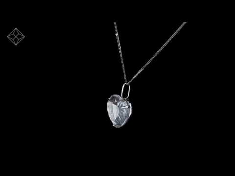 G4071 - WHITE TOPAZ AND DIAMOND STELLATO PENDANT IN 9K WHITE GOLD