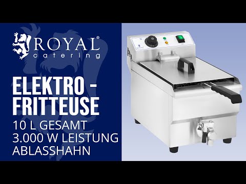 Video - Elektrische friteuse - 10 L - met aftapkraan