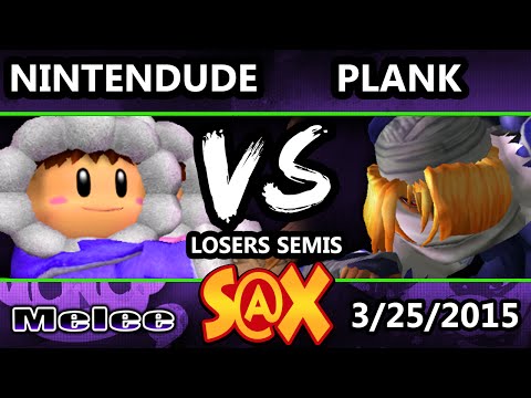 S@X - Plank (Sheik) Vs. Nintendude (Ice Climbers) SSBM Losers Semis - Smash Melee