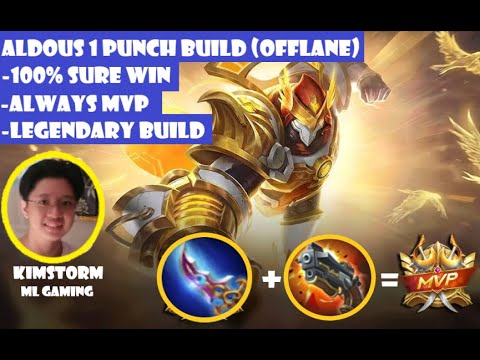 1 Punch Build Aldous ( OFFLANE ) │100% Sure Win │Always MVP │Legendary Build