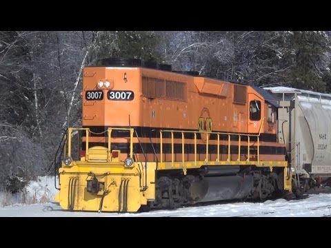 HD SLR Action - Lewiston Jct. To Danville Jct. Maine - 12/27/2013