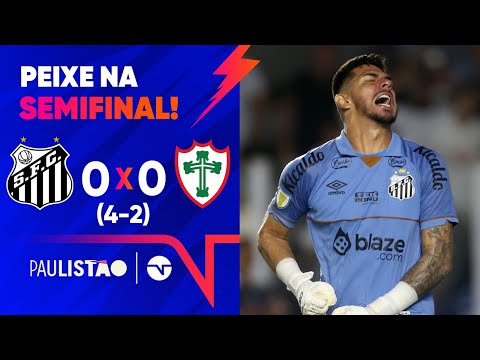 JOÃO PAULO BRILHA NOS PÊNALTIS E SANTOS ESTÁ NA SEMI DO PAULISTÃO! SANTOS 0 (4) X 0 (2) PORTUGUESA
