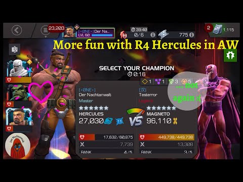 Another Rank 4 Hercules destruction video - this time against a Magneto endboss - Tier 1 AW - MCOC