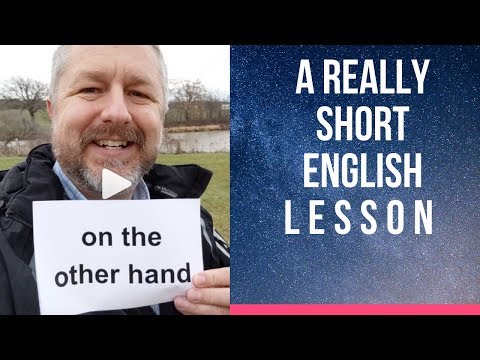 Meaning of ON THE OTHER HAND - A Really Short English Lesson with Subtitles