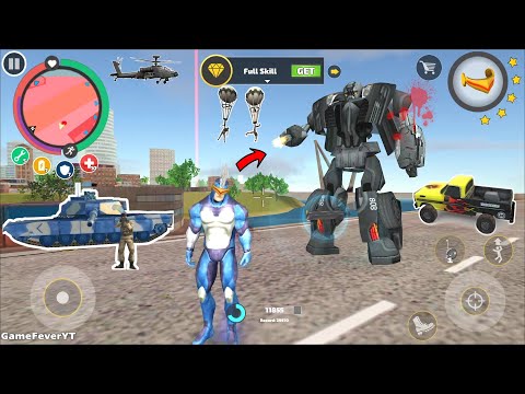 Rope Hero: Vice Town (Rope Hero Fight New Huge Car Robot) Car Robot on Bridge - Android Gameplay HD
