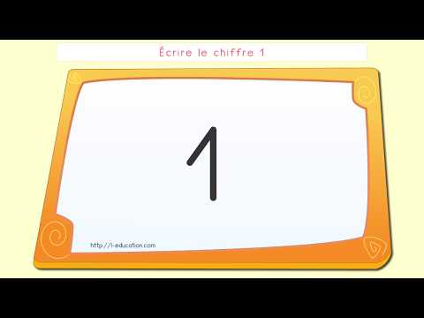 Écriture des chiffres - Écrire le chiffre 1