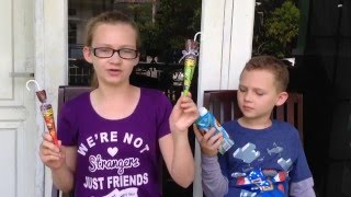 American Kids Try Gizo Chocolate And Hydro Coco | Sarah And Seth 04