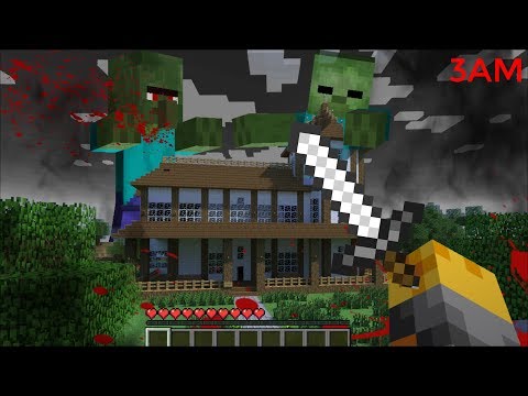 MC Naveed - Minecraft - SCARY ZOMBIE APPEAR AT 3AM IN MY HOUSE IN MINECRAFT !! Minecraft Mods