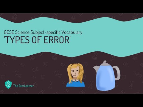 GCSE Science Subject-specific Vocabulary: Types of Error