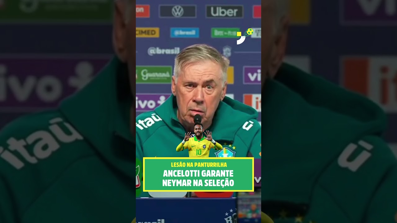 Imagem da notícia Ancelotti garante permanência de Neymar na seleção que disputará a Copa do Mundo