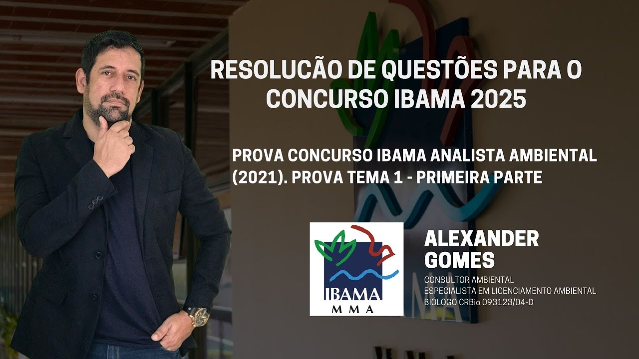 Resolução Questões Concurso IBAMA Prova 2021 Tema 01