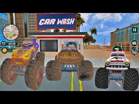 Car Wash Garage Service Workshop - All Monster Truck Modern Auto Wash - Best Android Gameplay