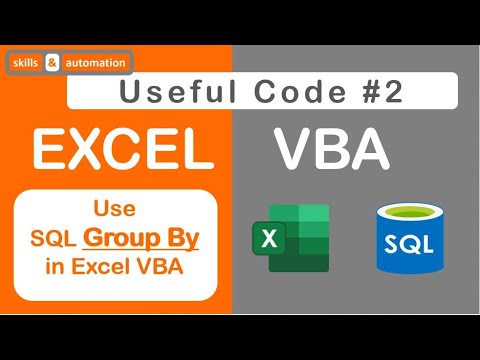 Excel VBA: Use SQL Group By Statement to Aggregate Data