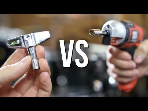 Drum Keys vs Power Drill... Which is faster?